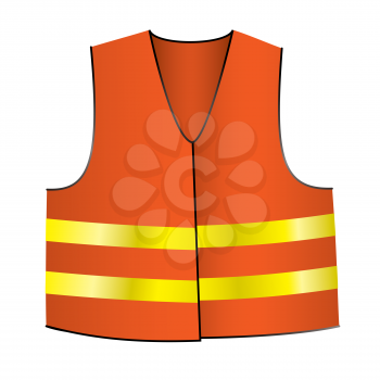 Royalty Free Clipart Image of an Orange Safety Jacket