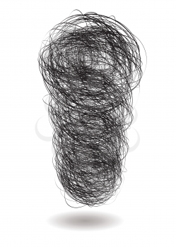 Royalty Free Clipart Image of a Scribble
