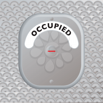 Royalty Free Clipart Image of an Occupied Sign