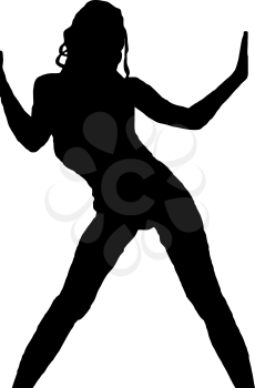Royalty Free Clipart Image of a Posing Woman