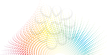 Royalty Free Clipart Image of a Rainbow Shell