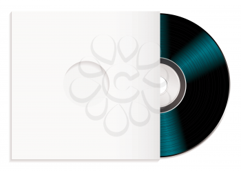 Royalty Free Clipart Image of a Black Album in a White Sleeve