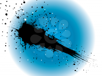 Royalty Free Clipart Image of a Shooting Inkblot