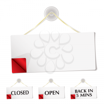 Royalty Free Clipart Image of Shop Signs