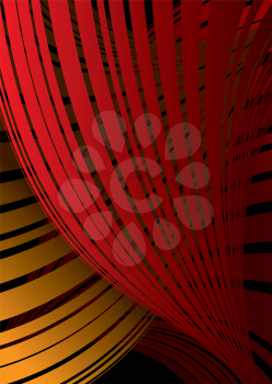 Royalty Free Clipart Image of a Gold and Red Background