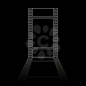 Royalty Free Clipart Image of a Filmstrip on Black