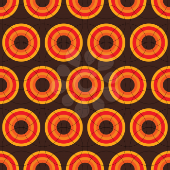 Royalty Free Clipart Image of a Retro Brown and Orange Background