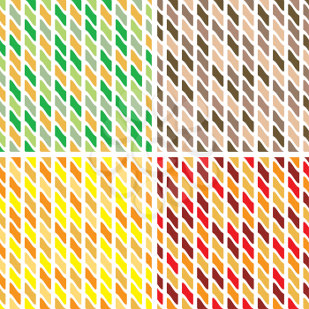 Royalty Free Clipart Image of Four Abstract Tiles