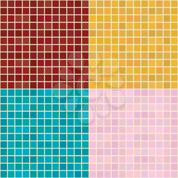 Royalty Free Clipart Image of a Set of Tile Backgrounds