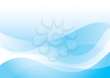Royalty Free Clipart Image of a Blue Wave Background