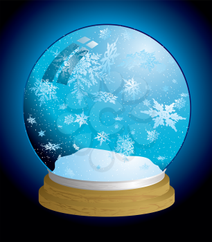 Royalty Free Clipart Image of a Snow Globe