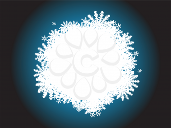 Royalty Free Clipart Image of a Snowflake Tag