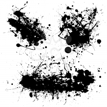 Royalty Free Clipart Image of a Collection of Inkblots