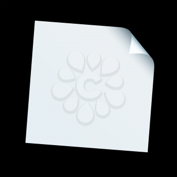 Royalty Free Clipart Image of a Piece of White Paper