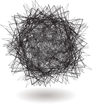 Royalty Free Clipart Image of a Scribble