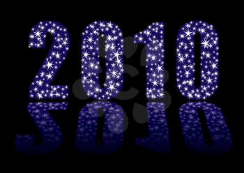 Royalty Free Clipart Image of a Starry 2010