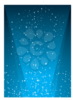 Royalty Free Clipart Image of a Starry Blue