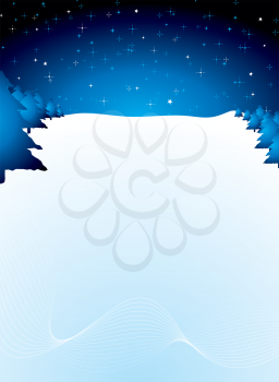 Royalty Free Clipart Image of a Snow Scene