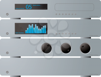 Royalty Free Clipart Image of Stereo Units