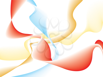 Royalty Free Clipart Image of a Flow of Colours on a White Background