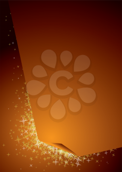 Royalty Free Clipart Image of an Orange Background With a Star Border