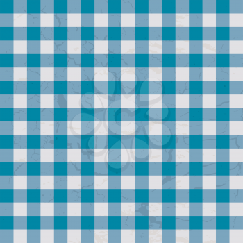 Royalty Free Clipart Image of a Blue and White Checked Background