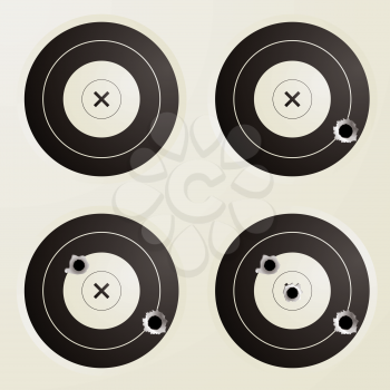 Royalty Free Clipart Image of Four Targets