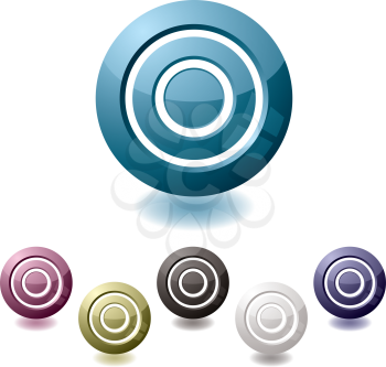 Royalty Free Clipart Image of a Set of Targets