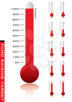 Royalty Free Clipart Image of Thermometers