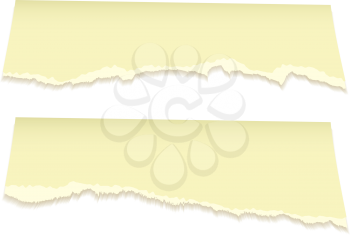 Royalty Free Clipart Image of Ripped Yellow Paper