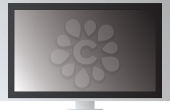 Royalty Free Clipart Image of a Wide Screen Tv