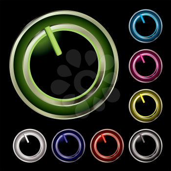 Royalty Free Clipart Image of a Set of Dials