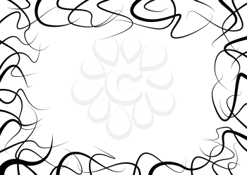 Royalty Free Clipart Image of a Tangled Border