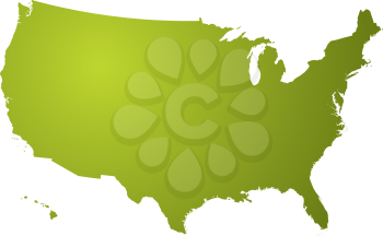 Royalty Free Clipart Image of a US Map