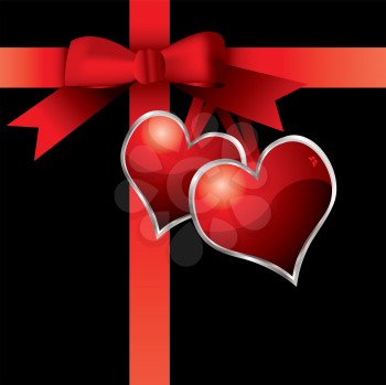 Royalty Free Clipart Image of a Valentine Present