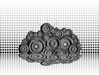 Royalty Free Clipart Image of a Speaker Background