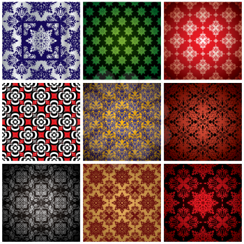 Royalty Free Clipart Image of a Collection of Backgrounds