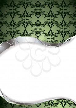 Royalty Free Clipart Image of a Green Background With White Space