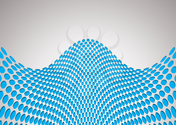 Royalty Free Clipart Image of a Wavy Dotted Background