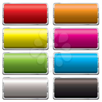 Royalty Free Clipart Image of a Set of Buttons