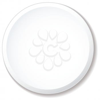 Royalty Free Clipart Image of a White Disc