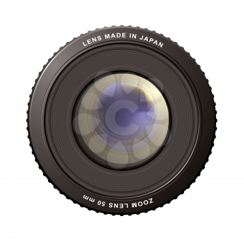 Royalty Free Clipart Image of a Camera Lens