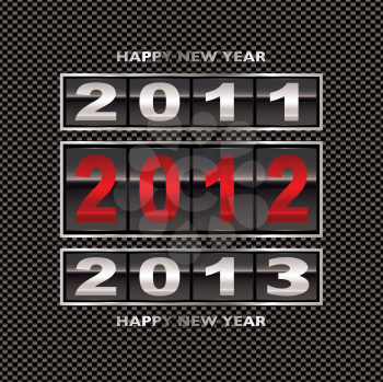 Royalty Free Clipart Image of Happy New Year for 2011, 2012, 2013