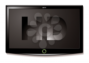 Royalty Free Clipart Image of an HD TV