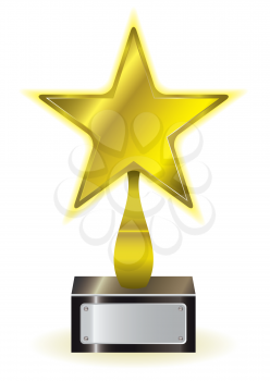 Golden star achievement award with space for your own text