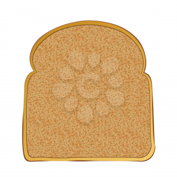 Slice of wholemeal toast with space for text