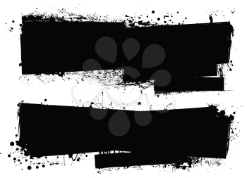 Two grunge splat banners with space for your text