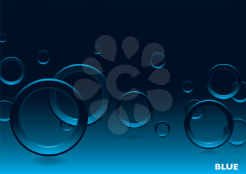 Blue modern background with circle design elements