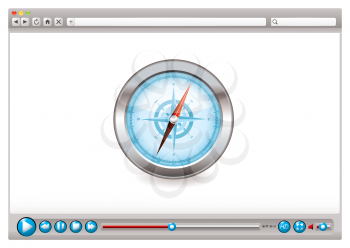 Internet web browser concept with compass navigation icon