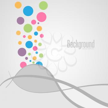 Royalty Free Clipart Image of a Background With Coloured Circles Up the Side
